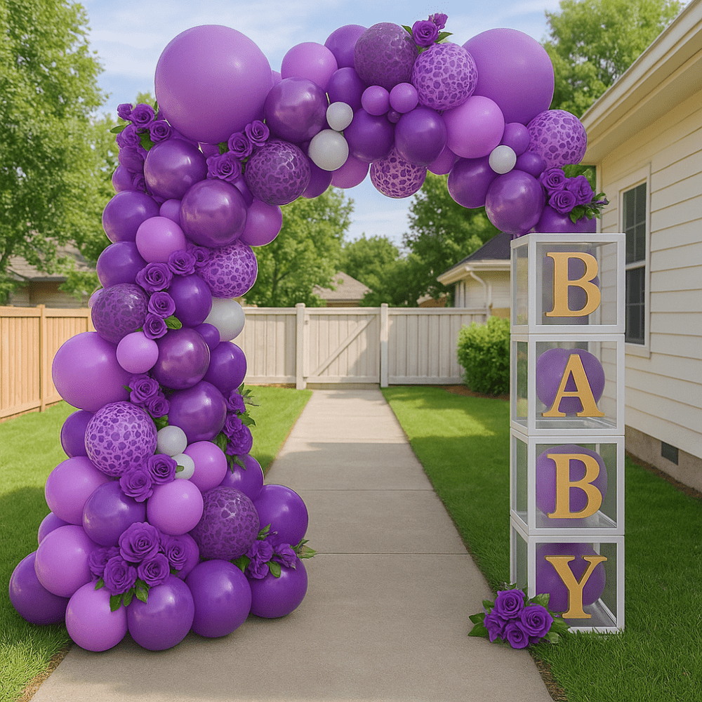 Set 100 baloane stil arcadă - model 11 mov - CraftUp