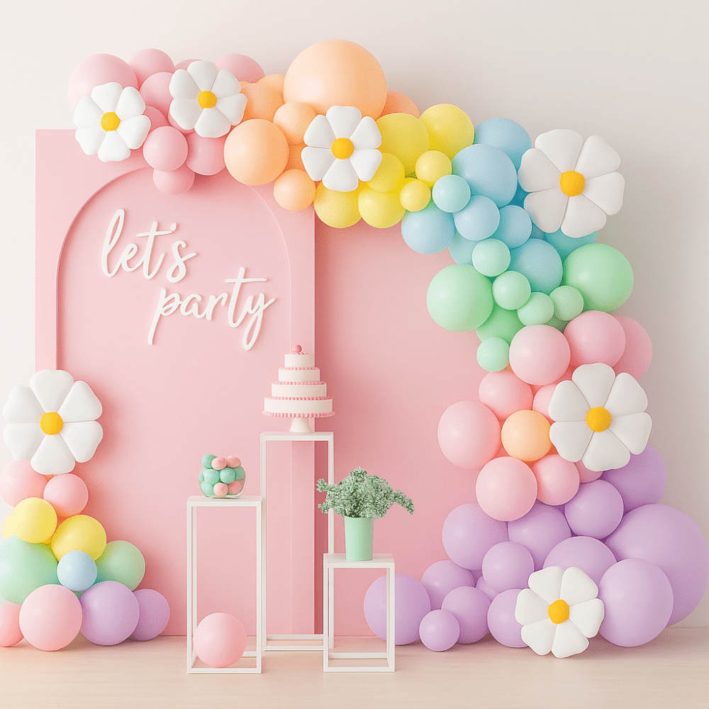 Set 139 baloane stil arcada Curcubeu - multicolor - CraftUp