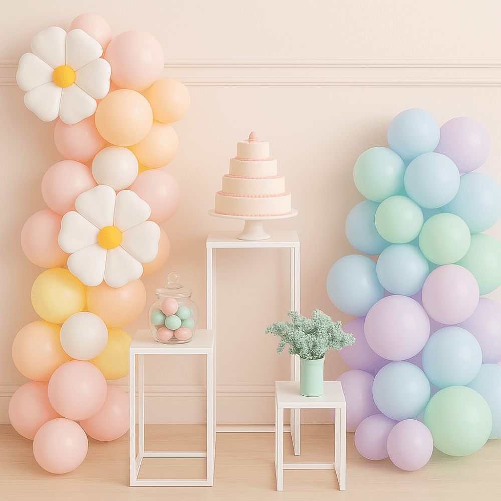 Set 139 baloane stil arcada Curcubeu - multicolor - CraftUp