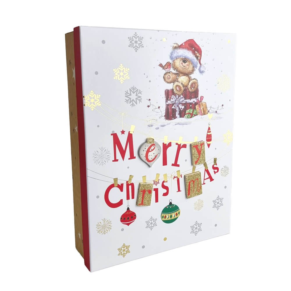Set 3 cutii dreptunghiulare 3D foarte mari Crăciun - model globuri - CraftUp