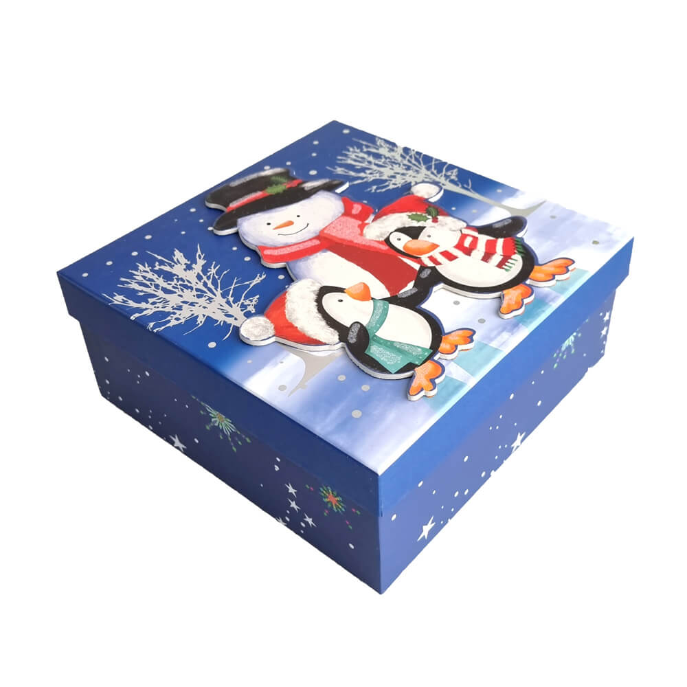 Set 3 cutii dreptunghiulare 3D mari Crăciun - model cei trei prieteni - CraftUp