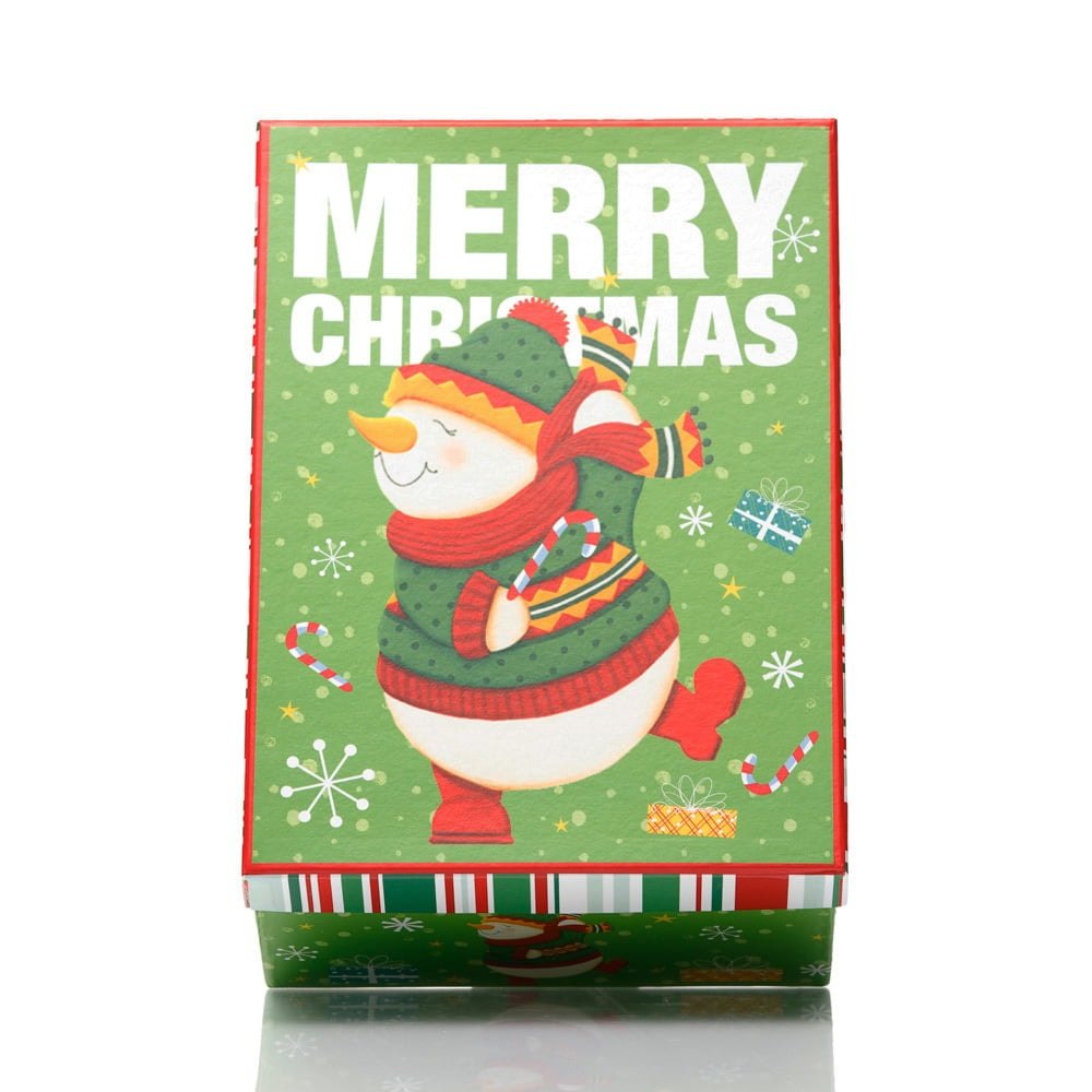 Set 3 cutii dreptunghiulare Crăciun – model om de zăpadă festiv - CraftUp