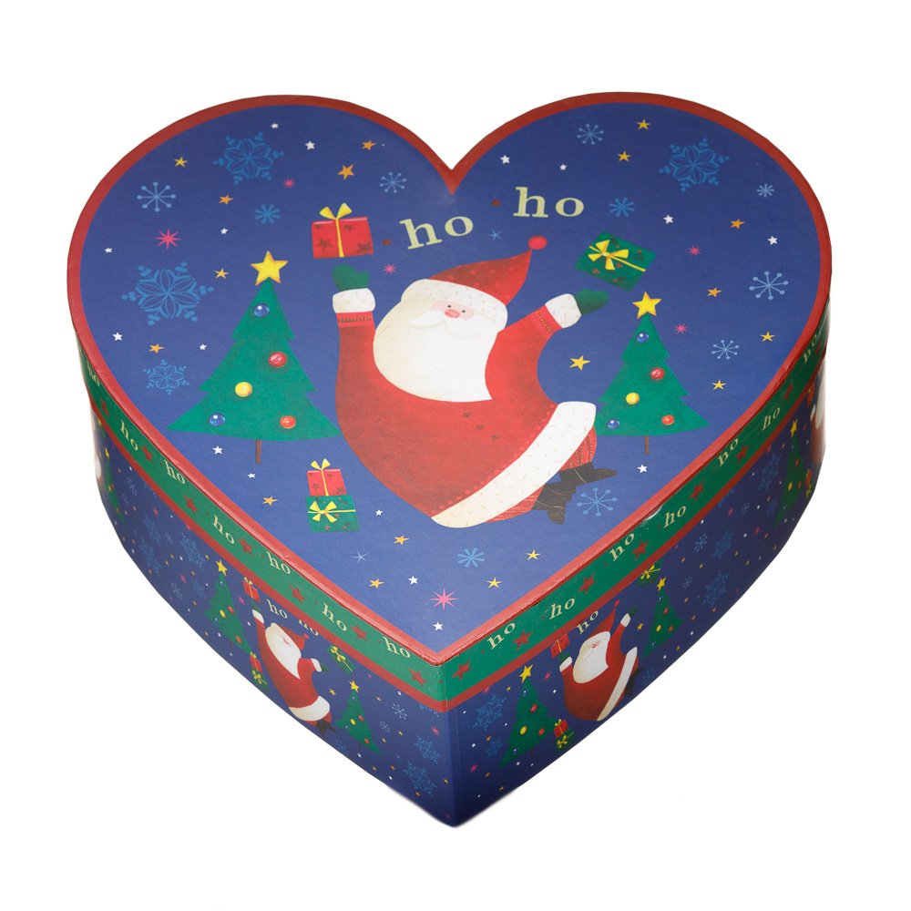 Set 3 cutii inimă de Crăciun – model Moș vesel - CraftUp