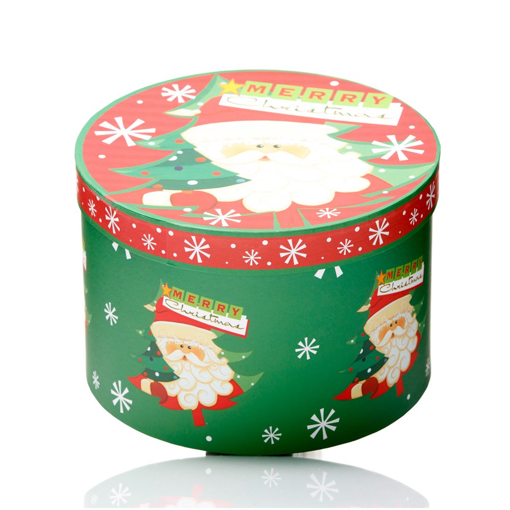 Set 3 cutii rotunde Crăciun – Moș plimbăreț - CraftUp