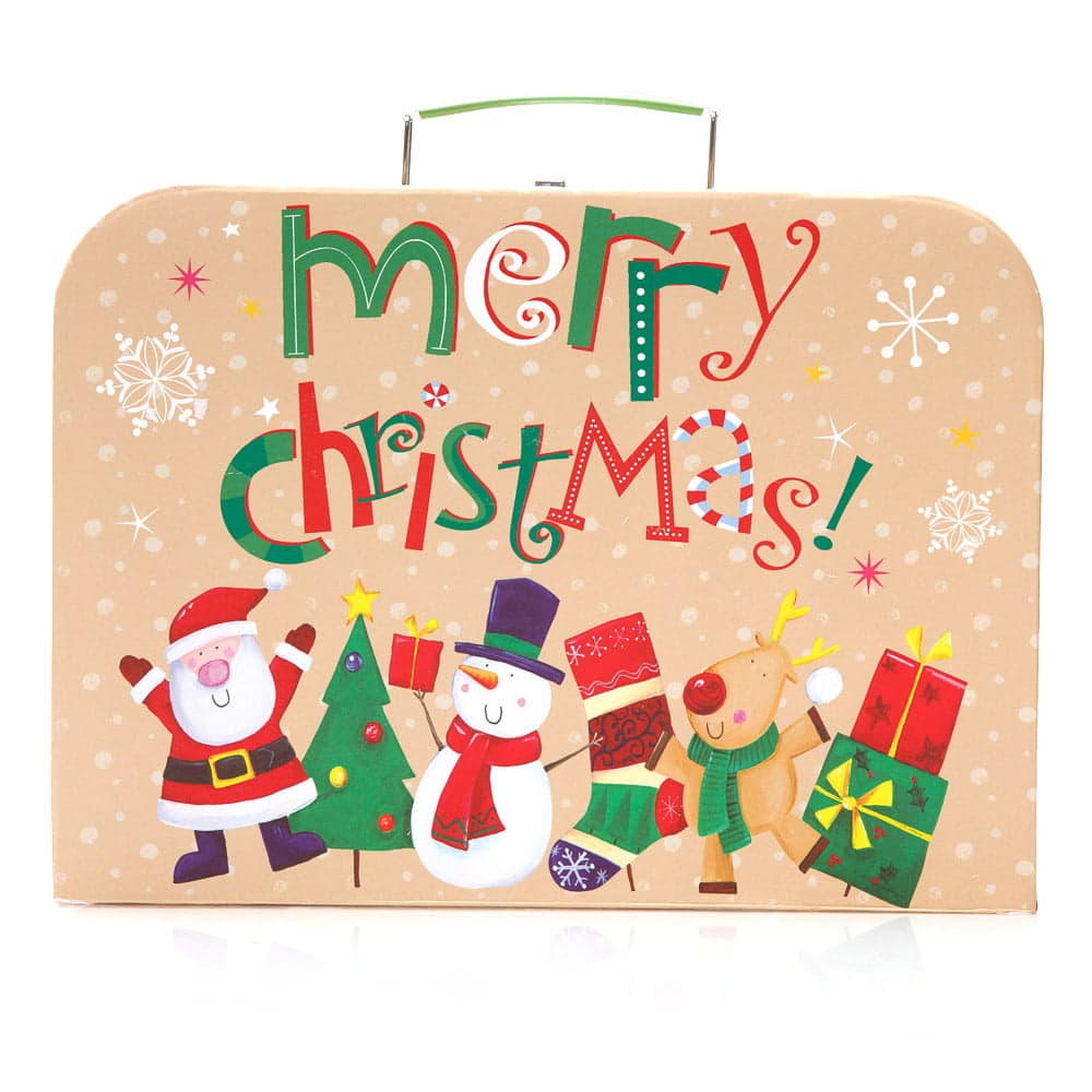 Set 3 cutii tip geantă Crăciun - familia Moșului - CraftUp