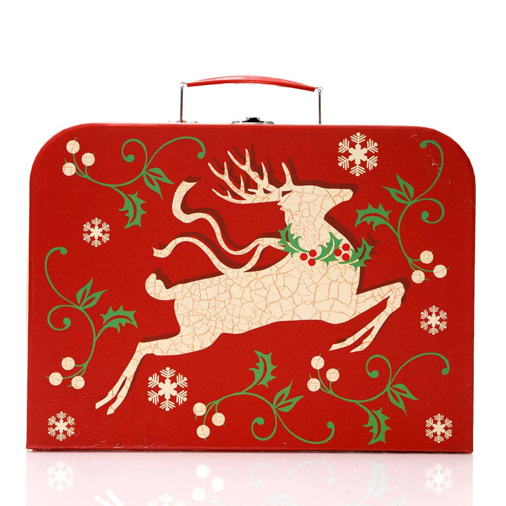 Set 3 cutii tip geantă Crăciun - model reni - CraftUp