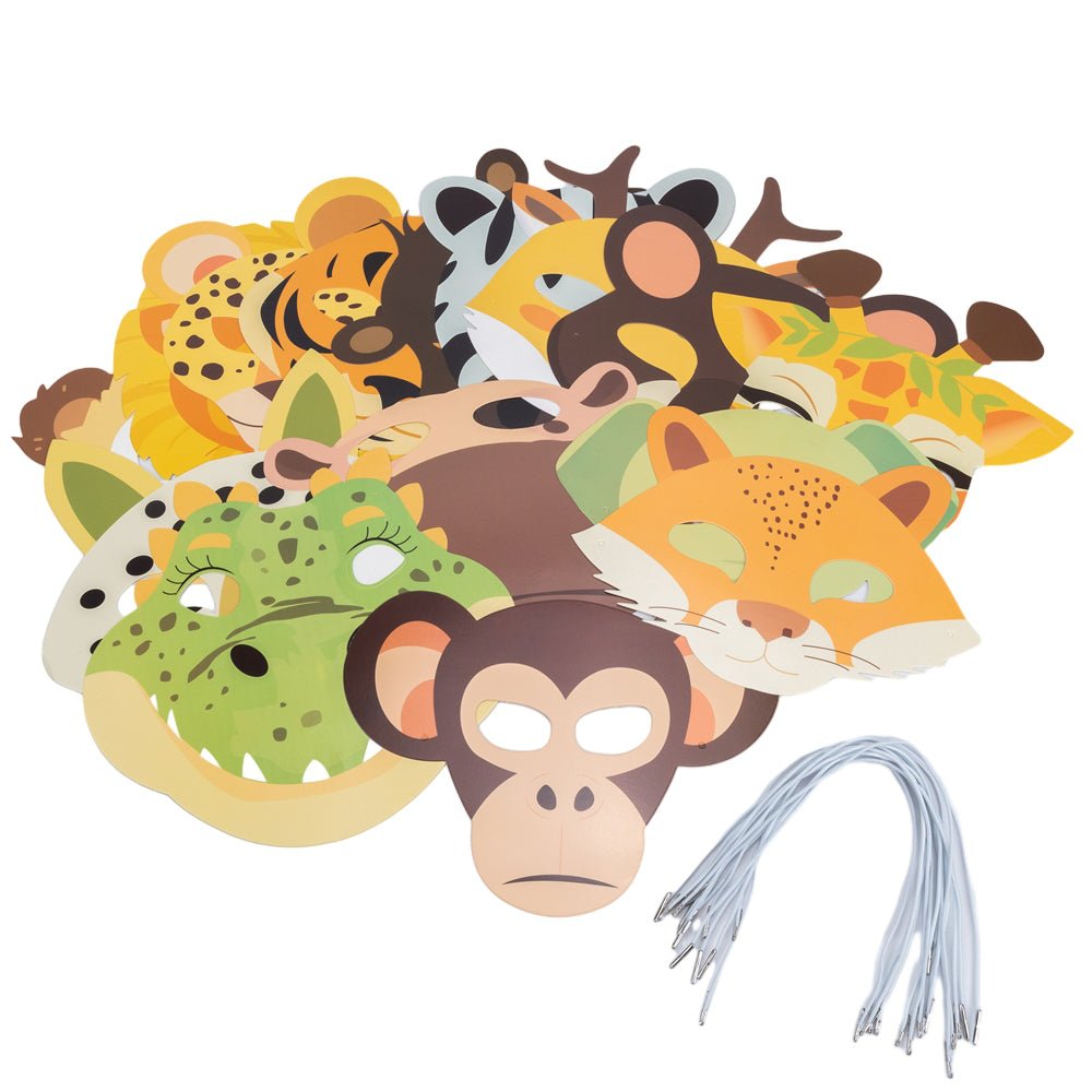 Set de măști din hârtie cu animale (set 15 buc) - CraftUp