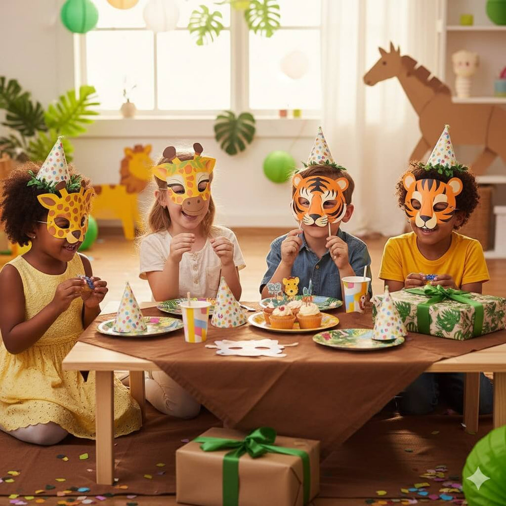 Set de măști din hârtie cu animale (set 15 buc) - CraftUp