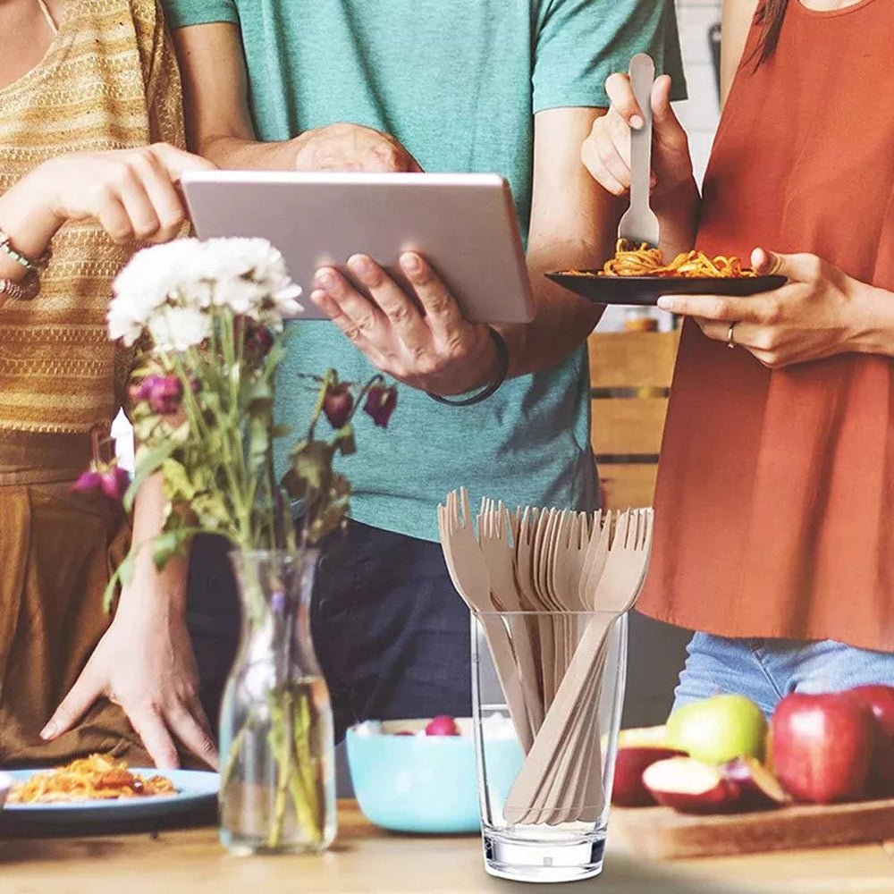 Set tacamuri din lemn natural - CraftUp