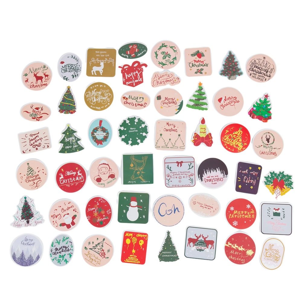 Stickere de Crăciun diferite mărimi - model 6 (set 50 buc) - CraftUp