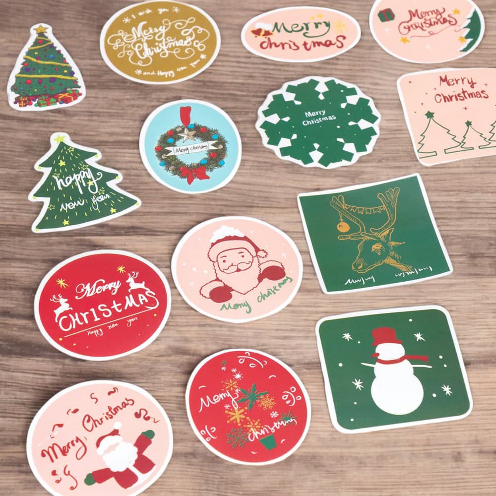 Stickere de Crăciun diferite mărimi - model 6 (set 50 buc) - CraftUp