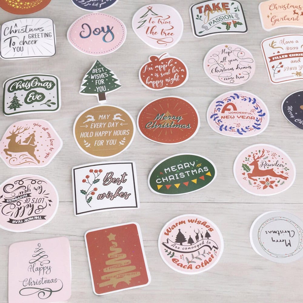 Stickere de Crăciun diferite mărimi - model 7 (set 50 buc) - CraftUp