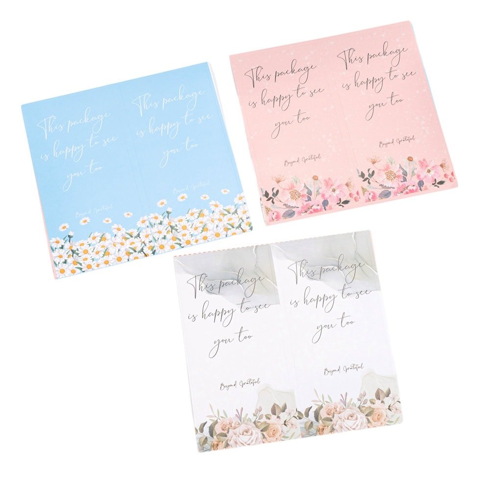 Stickere dreptunghiulare cu mesaj This package is happy to see you too - bleu (set 50 buc) - CraftUp