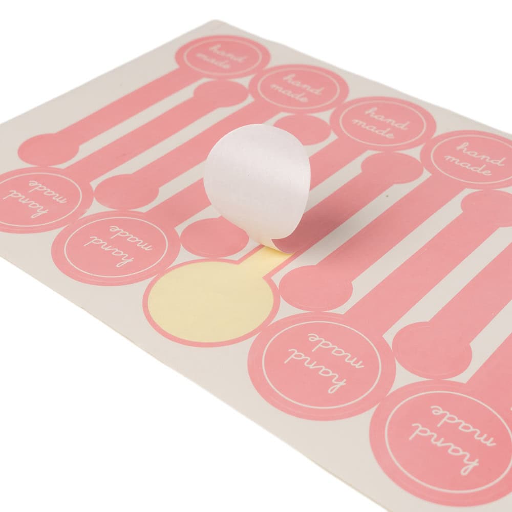 Stickere lungi cu bulină hand made - roz (set 100 buc) - CraftUp