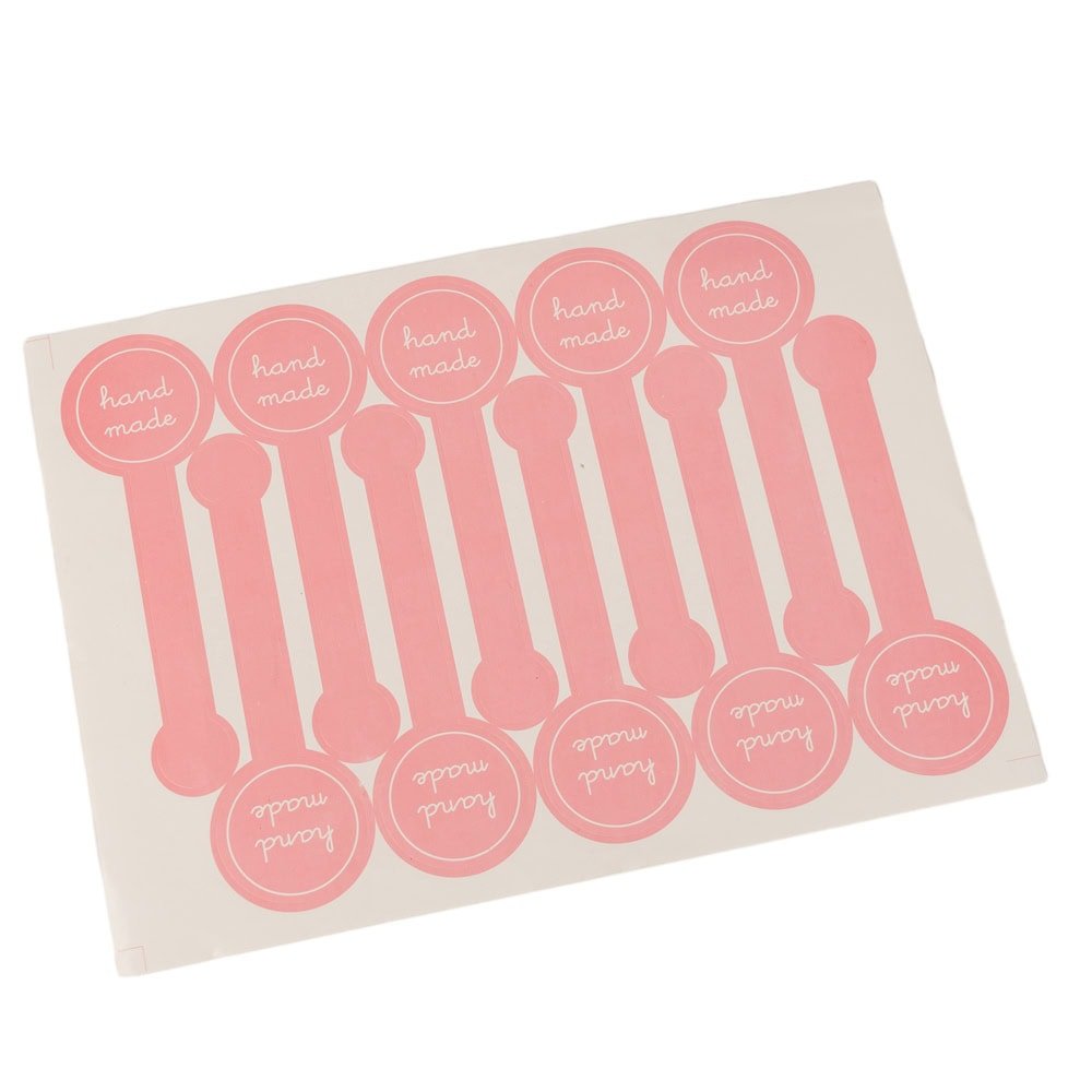 Stickere lungi cu bulină hand made - roz (set 100 buc) - CraftUp