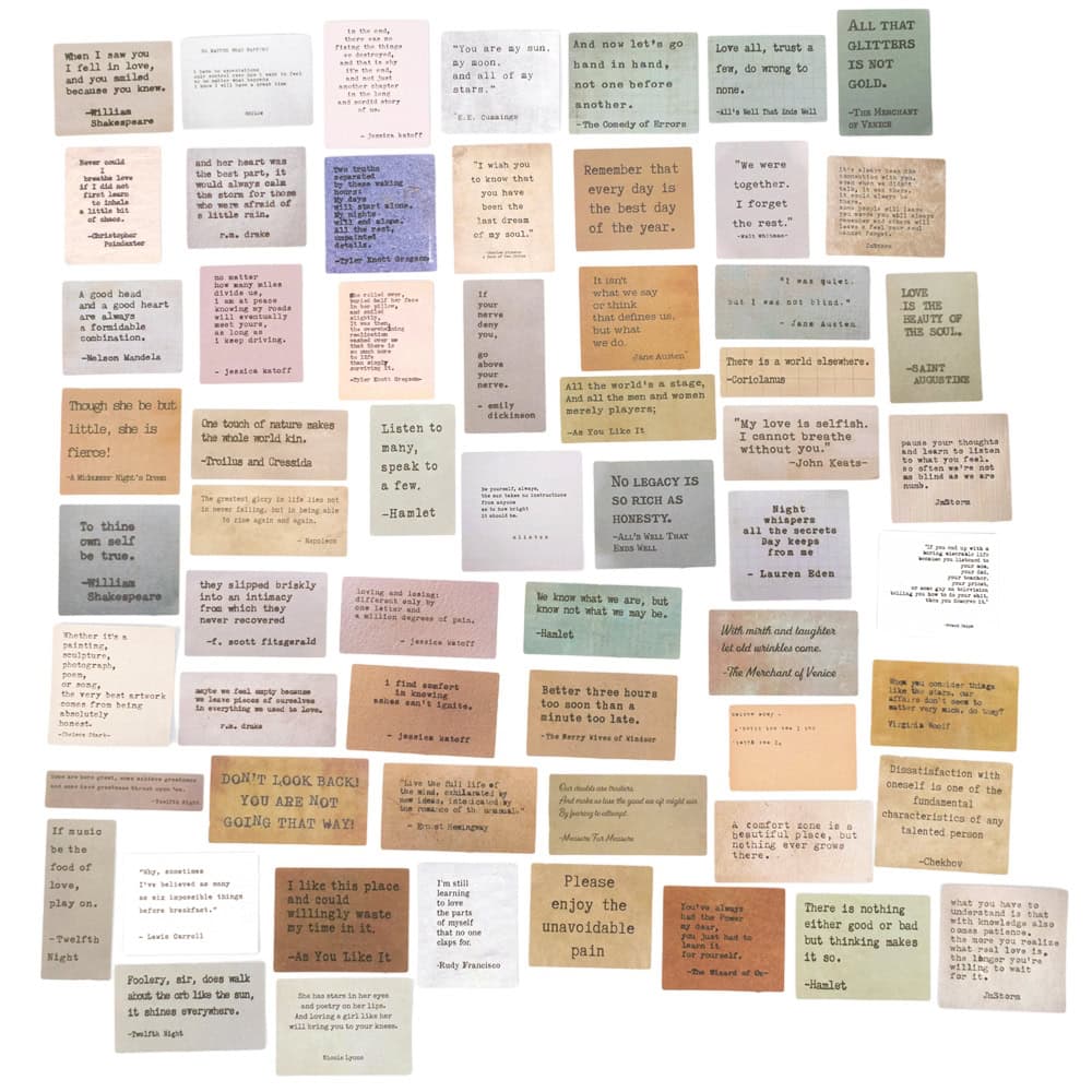 Stickere mici din hârtie - temă citate - CraftUp