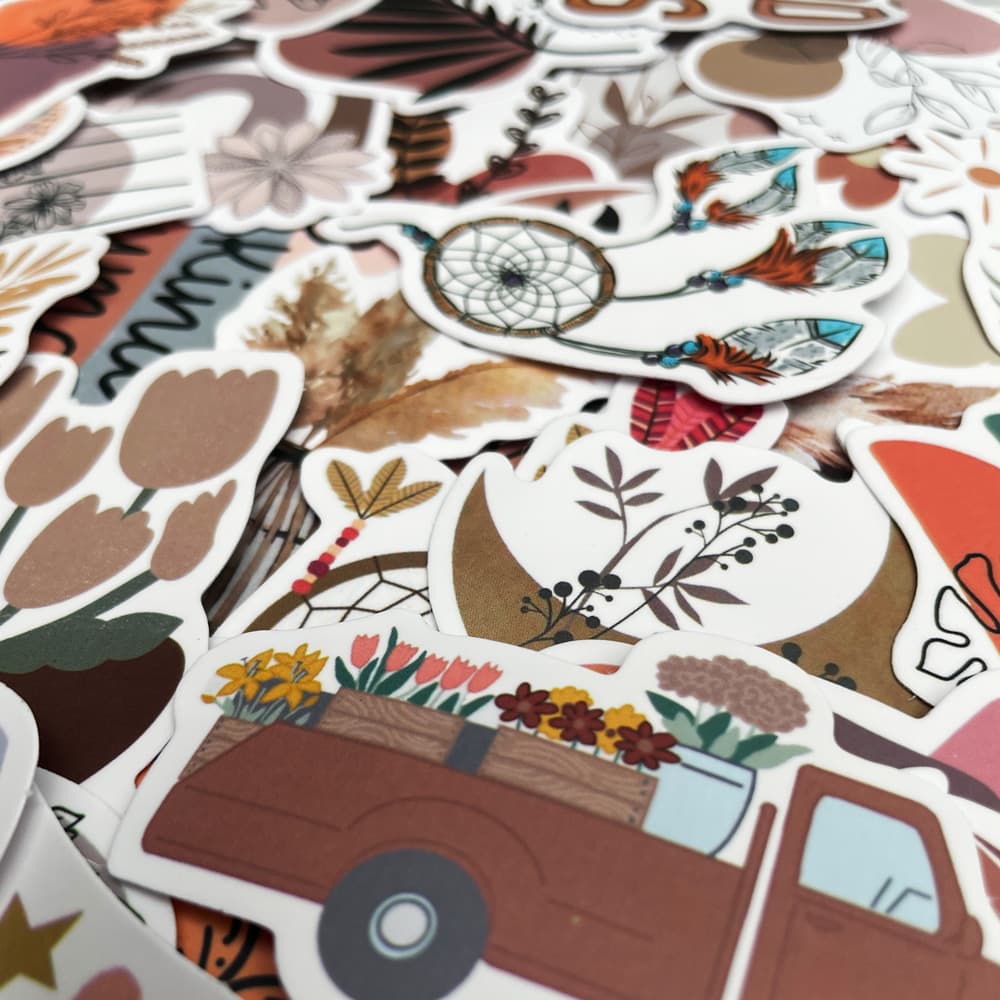 Stickere mici din hârtie - temă florală - CraftUp