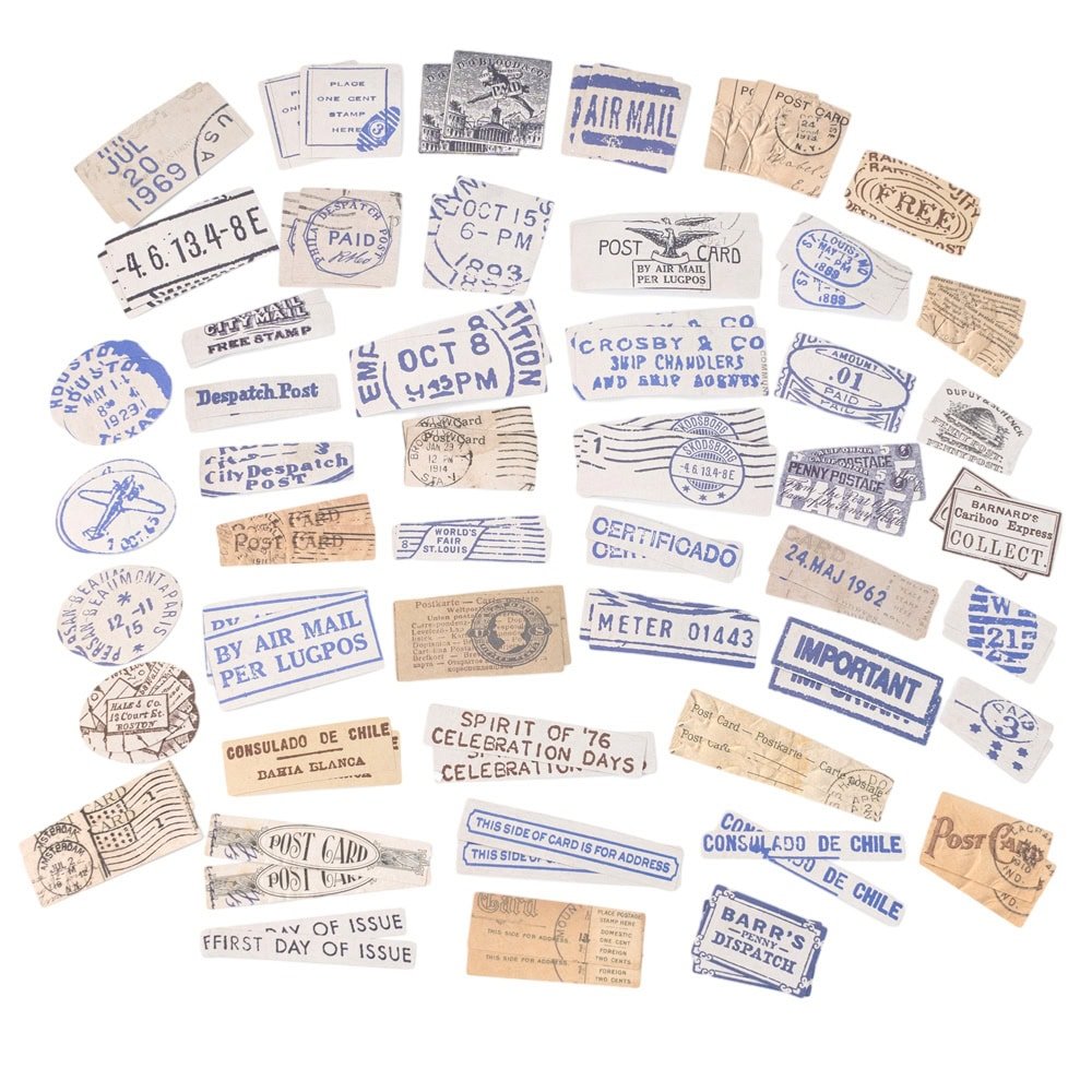 Stickere mici din hârtie - temă timbru - CraftUp