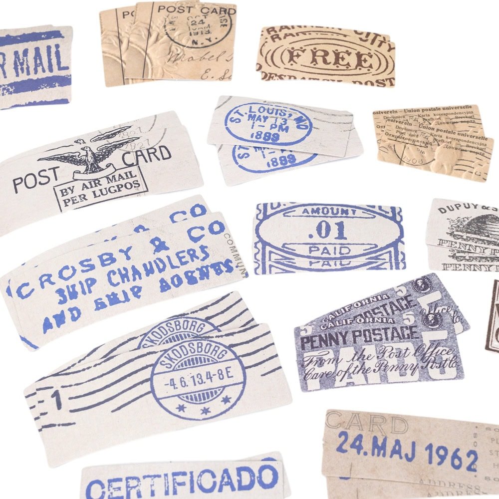 Stickere mici din hârtie - temă timbru - CraftUp