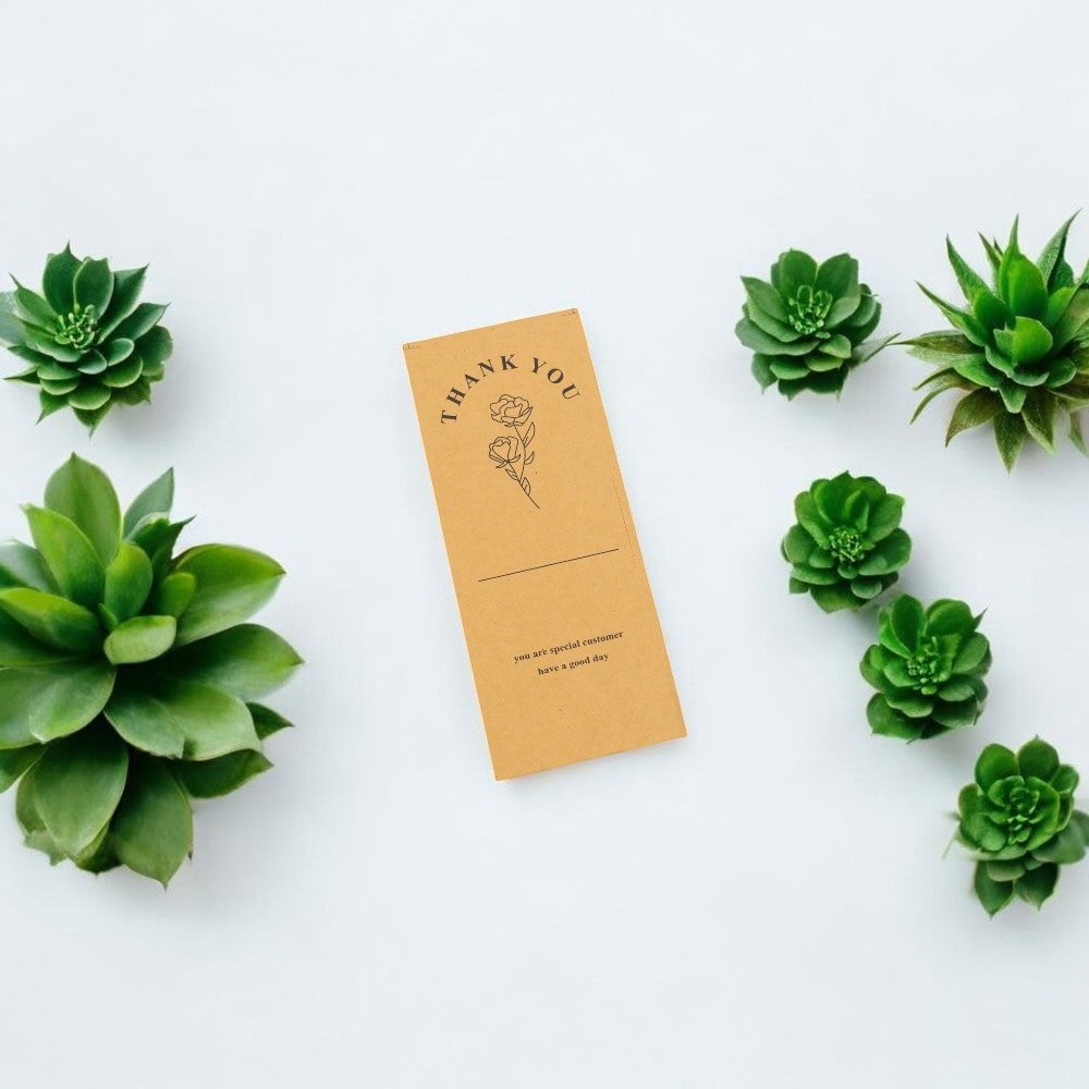 Stickere rotunde din hârtie cu mesaj Thank you special customer - kraft (set 50 buc) - CraftUp