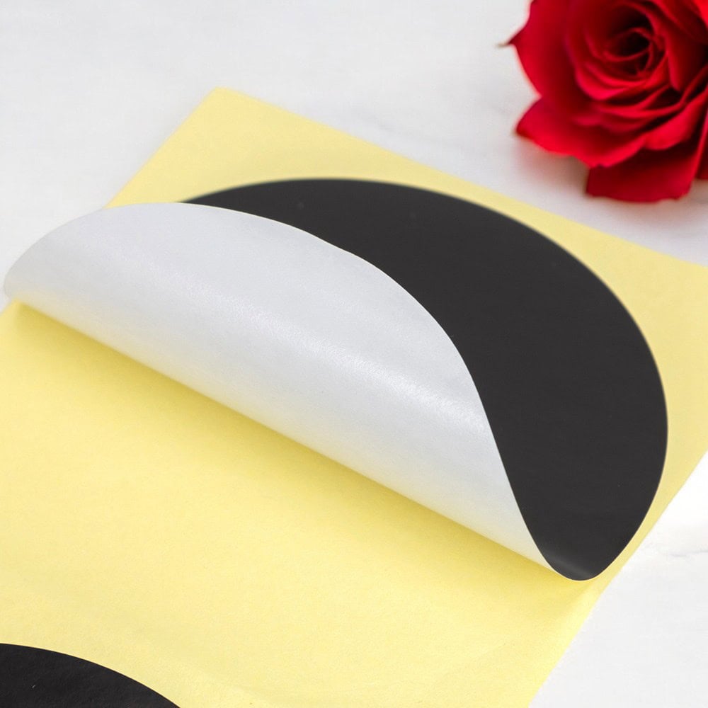 Stickere rotunde uni 10cm - negru (set 30 buc) - CraftUp