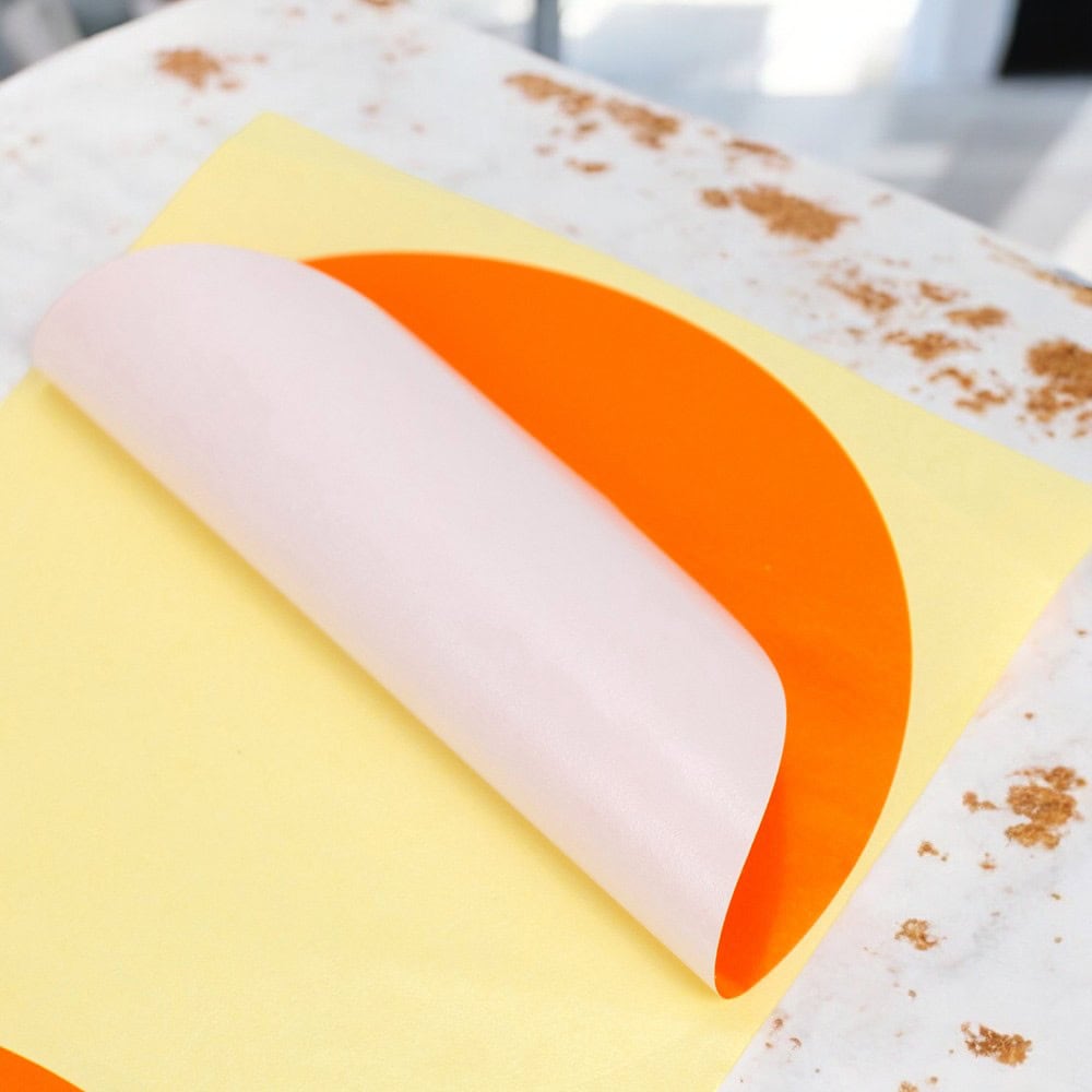 Stickere rotunde uni 10cm - portocaliu (set 30 buc) - CraftUp