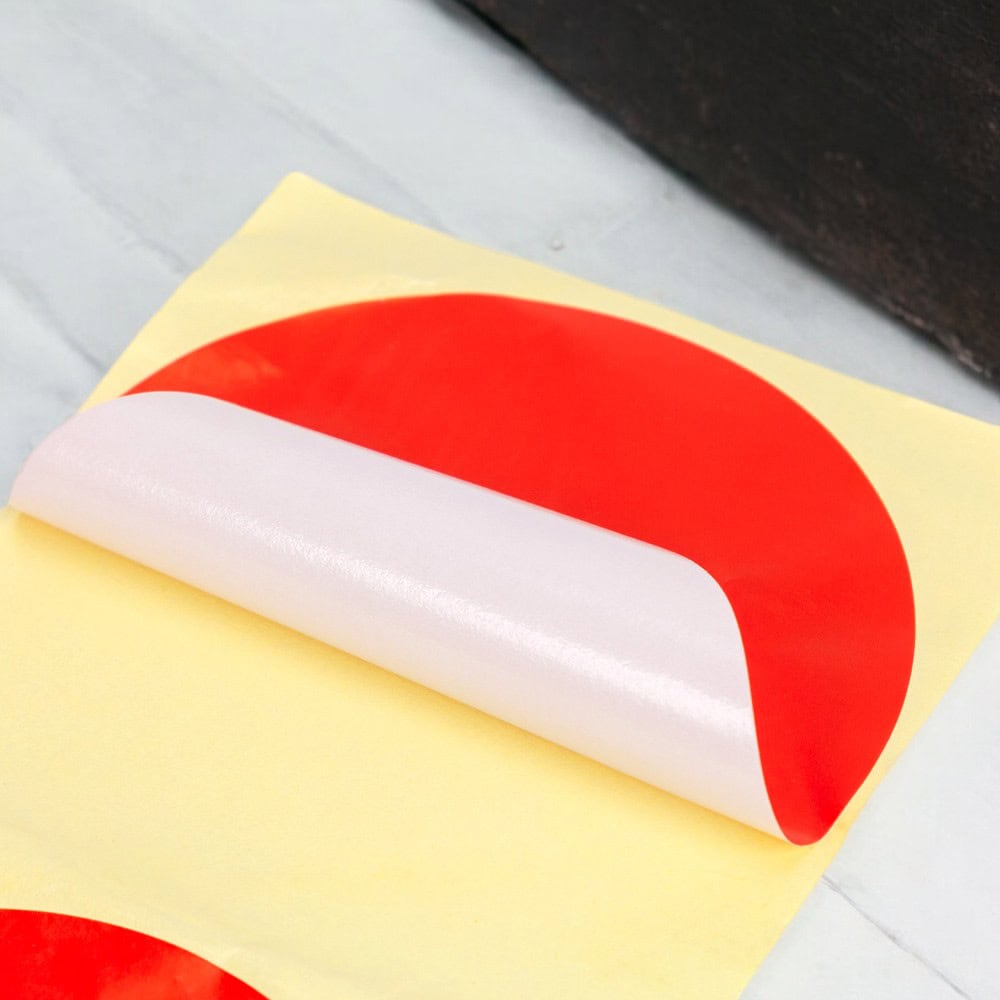 Stickere rotunde uni 10cm - roșu (set 30 buc) - CraftUp