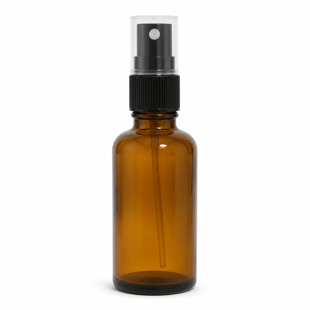 Sticluță ambră reutilizabilă cu spray și capac 50ml - CraftUp