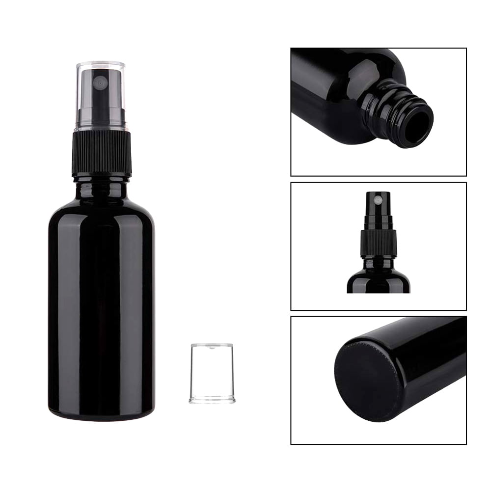 Sticluță neagră reutilizabilă lucioasă cu spray și capac - CraftUp