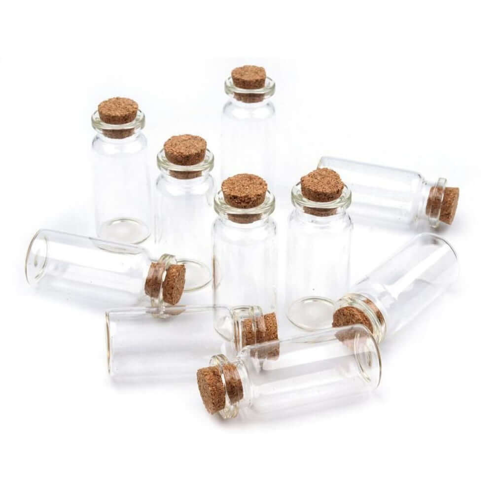 Sticluță transparentă reutilizabilă cu dop de plută - CraftUp