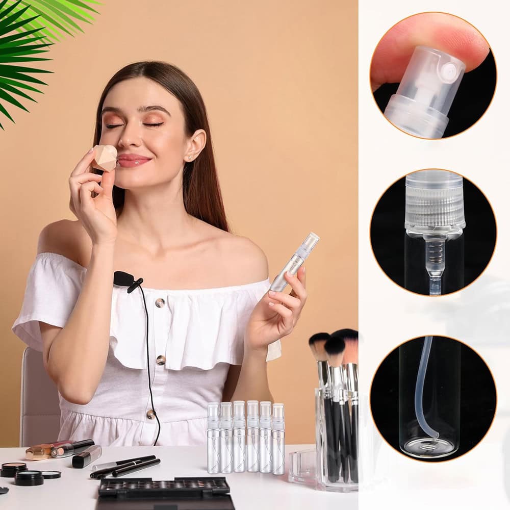 Sticluță transparentă reutilizabilă cu spray și capac - CraftUp