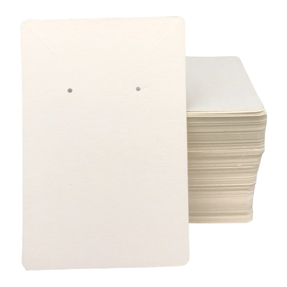 Suport cercei și colier din hârtie - alb (set 100 buc) 6x9cm - CraftUp