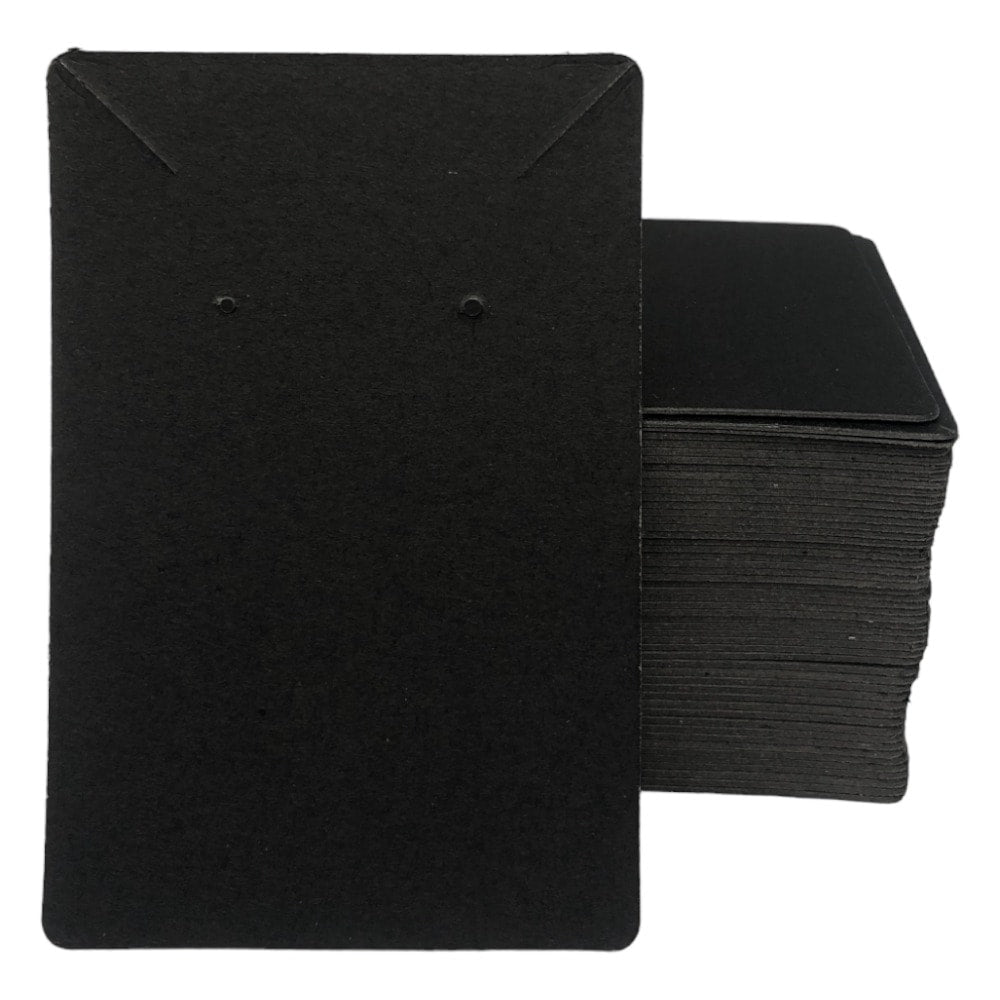 Suport cercei și colier din hârtie - negru (set 100 buc) 6x9cm - CraftUp