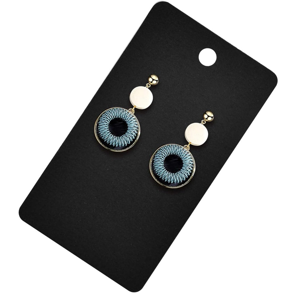 Suport cercei și colier din hârtie - negru (set 100 buc) 6x9cm - CraftUp