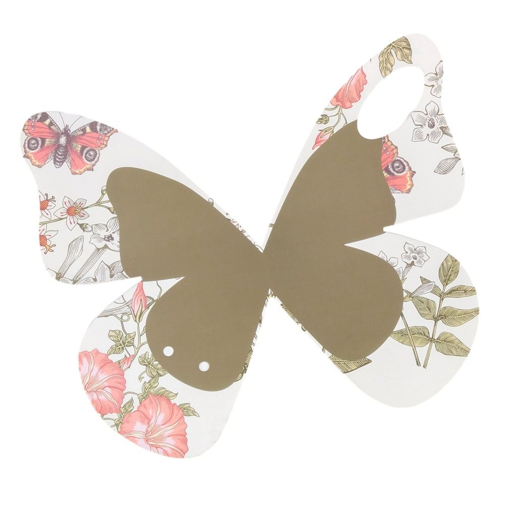 Suport fluture pentru flori - alb (set 10 buc) - 32x28.5cm - CraftUp