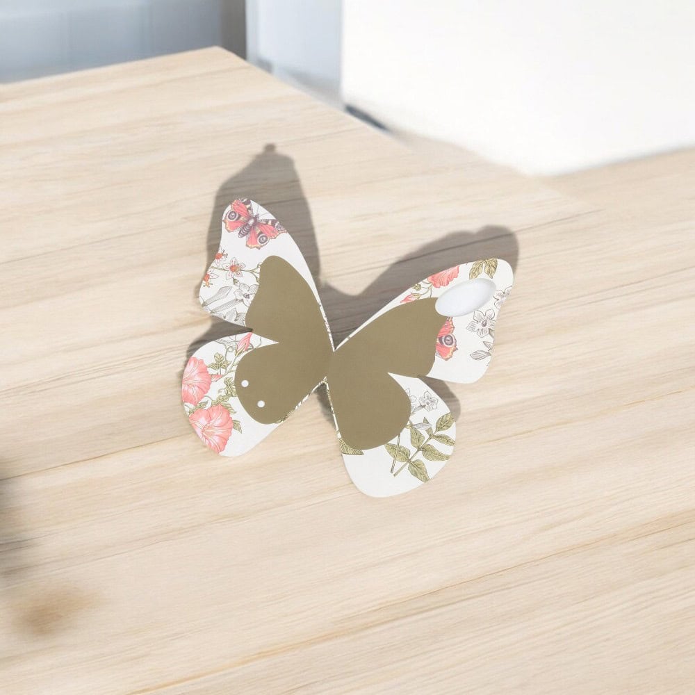 Suport fluture pentru flori - alb (set 10 buc) - 32x28.5cm - CraftUp