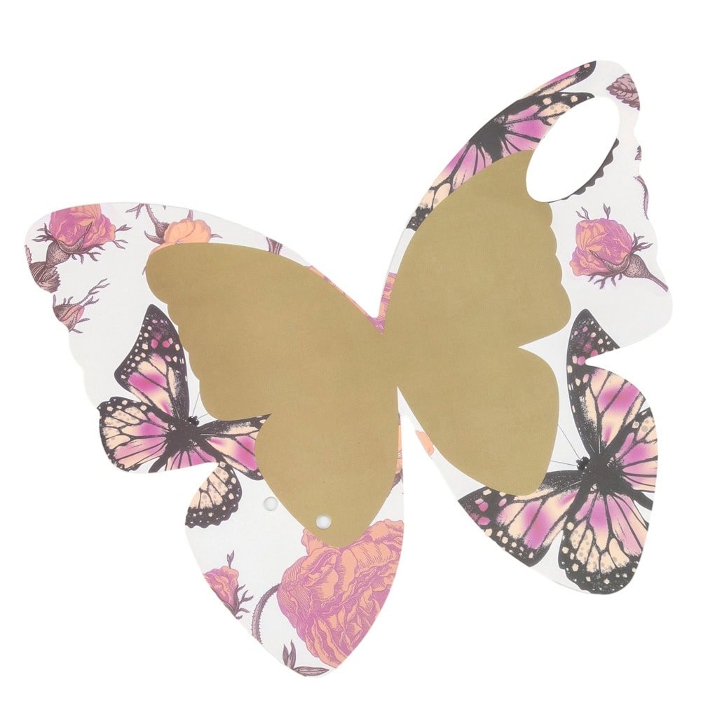 Suport fluture pentru flori - roz (set 10 buc) - 32x28.5cm - CraftUp