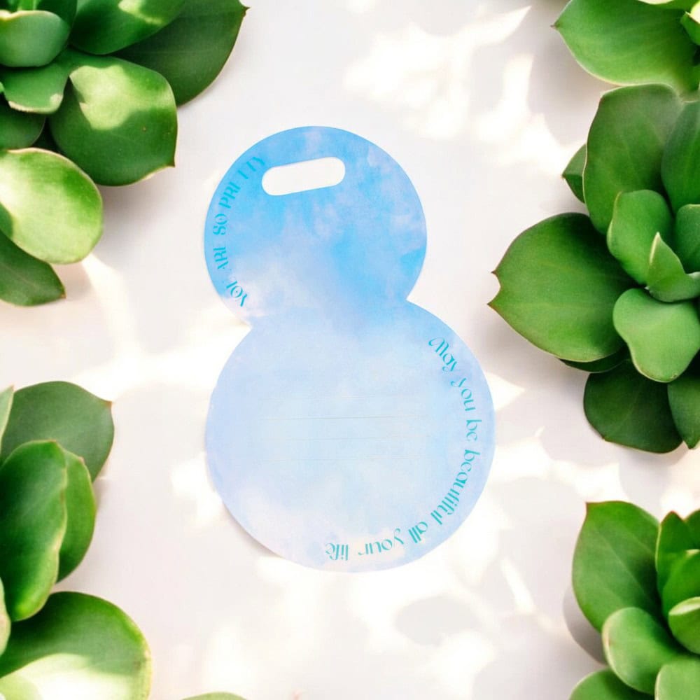 Suport rotund pentru flori - bleu (set 10 buc) - CraftUp