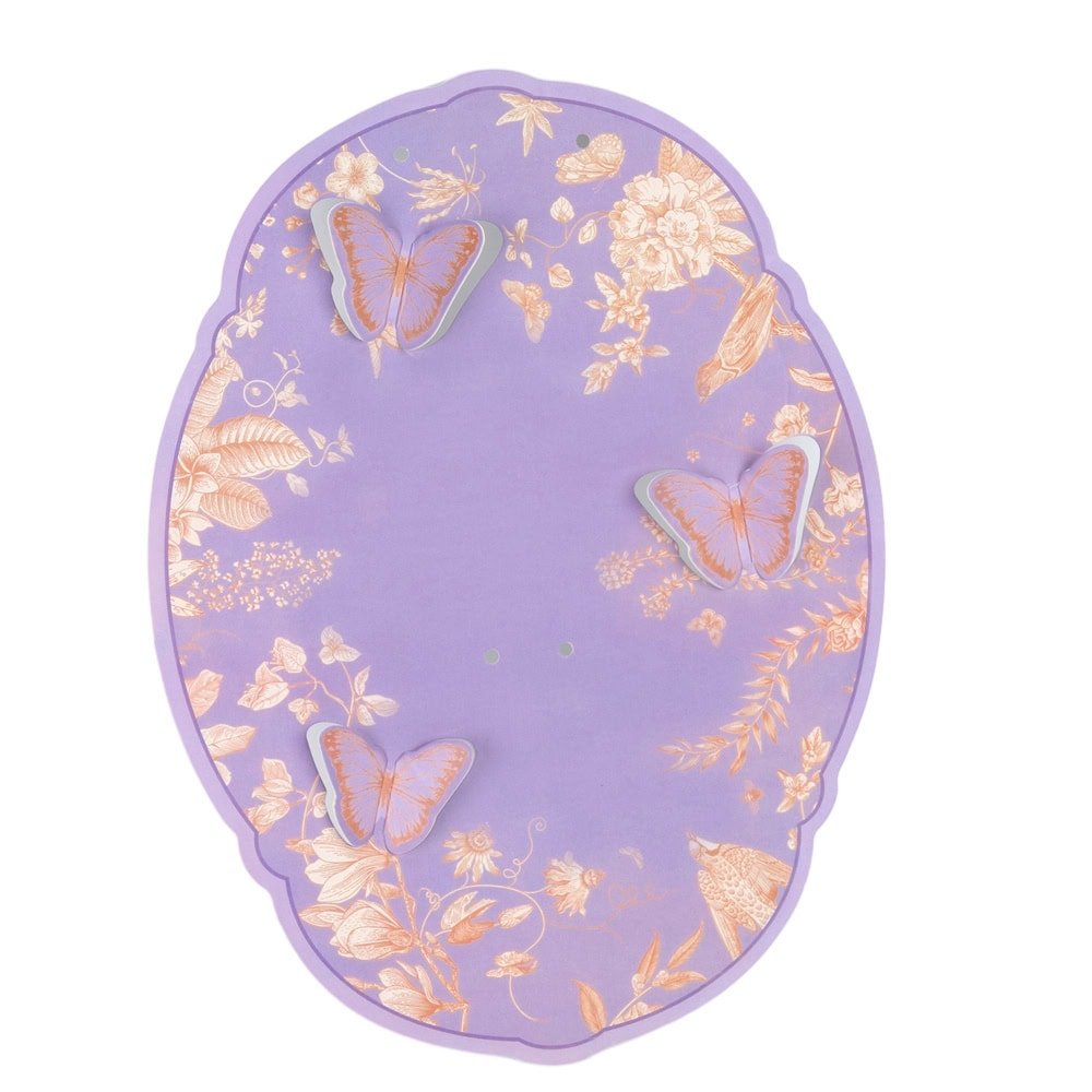 Suport vintage rotund pentru flori - mov (set 10 buc) - 21x28cm - CraftUp