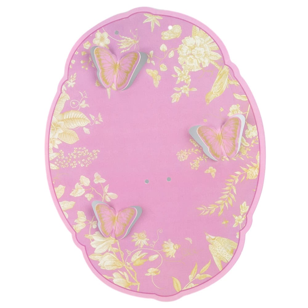 Suport vintage rotund pentru flori - roz (set 10 buc) - 21x28cm - CraftUp