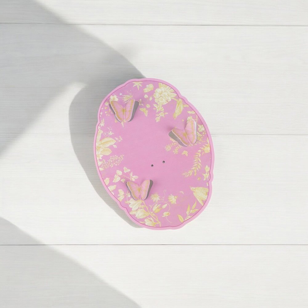 Suport vintage rotund pentru flori - roz (set 10 buc) - 21x28cm - CraftUp