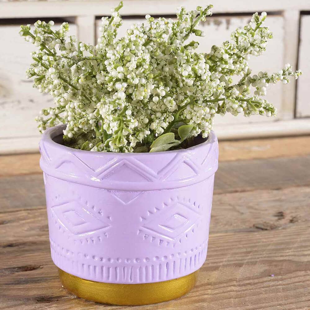 Vază ceramică cu margine aurie - model aleatoriu - CraftUp